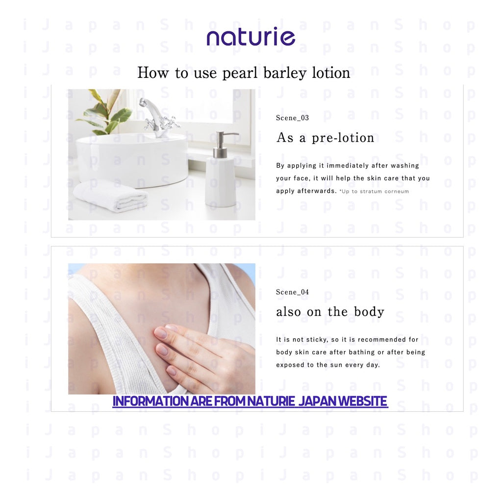 Naturie Hatomugi Face and Body Toning Lotion 500ml Packaging Renewal Conditioning Milk 230ml
