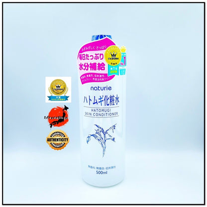 Naturie Hatomugi Face and Body Toning Lotion 500ml Packaging Renewal Conditioning Milk 230ml