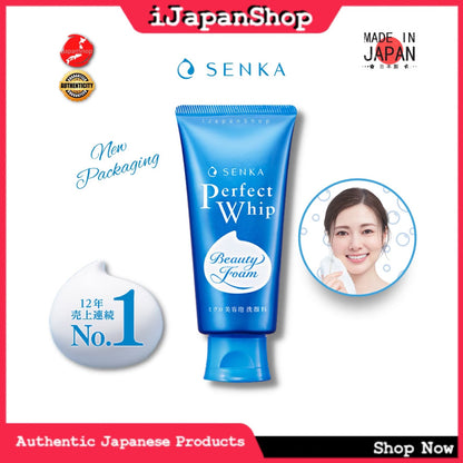 Senka Perfect Whip Beauty Foam Facial Wash Facial Cleanser Cleansing Foam120 grams