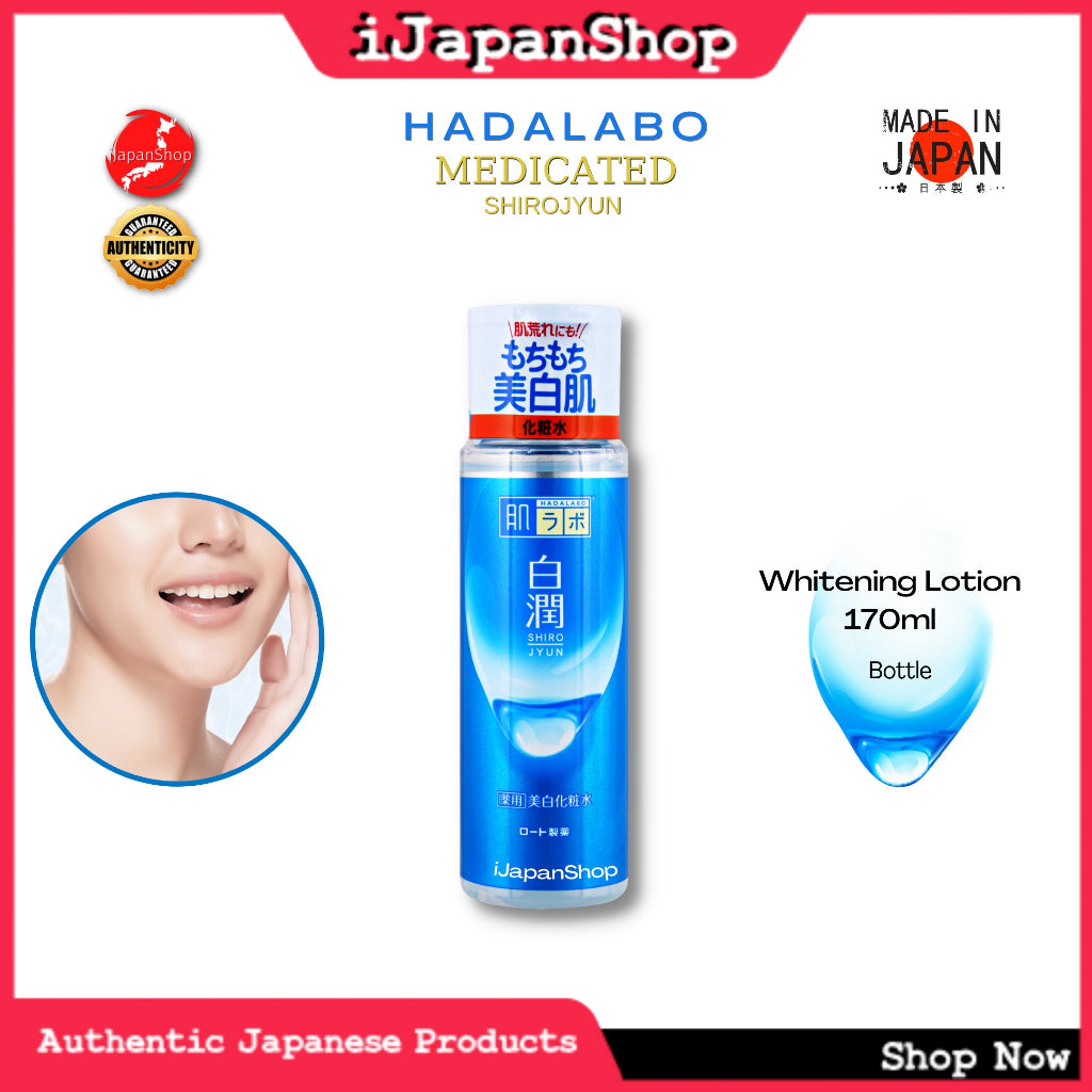 Hada Labo Shirojyun Arbutin Whitening Face Toning Lotion Toner Emulsion Bottle Refill Pack