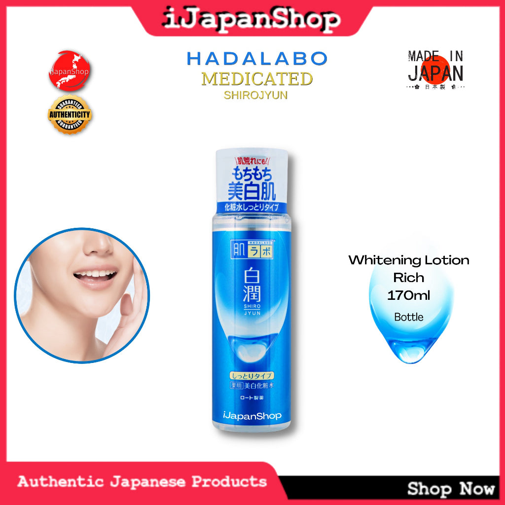 Hada Labo Shirojyun Arbutin Whitening Face Toning Lotion Toner Emulsion Bottle Refill Pack