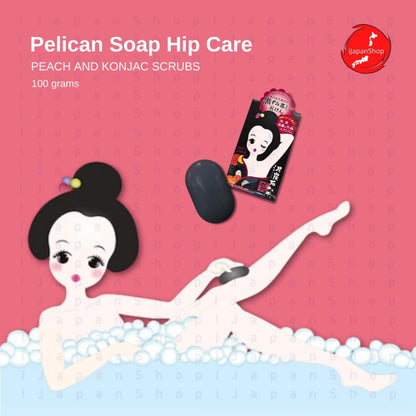 Pelican Peat Stone Exfoliating Body Scrub Bar Soap 100g Underarm Whitening Elbows Knees Heels