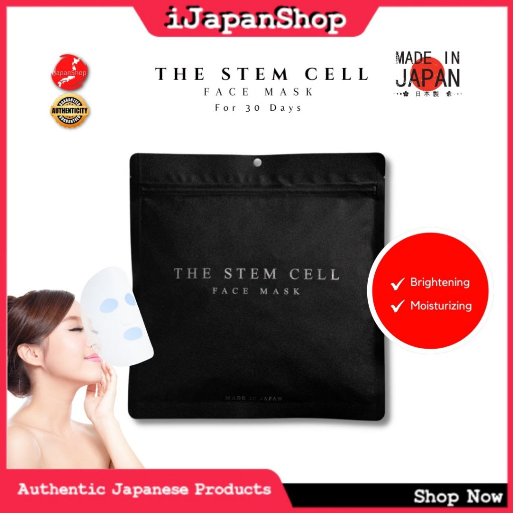 The Stem Cell Facial Mask 30 Sheets Whitening Moisturizing Anti-Aging Face Mask  Made in Japan