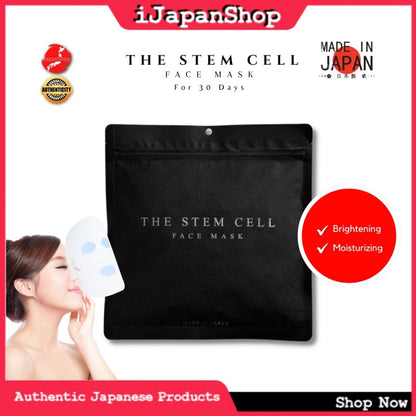 The Stem Cell Facial Mask 30 Sheets Whitening Moisturizing Anti-Aging Face Mask  Made in Japan
