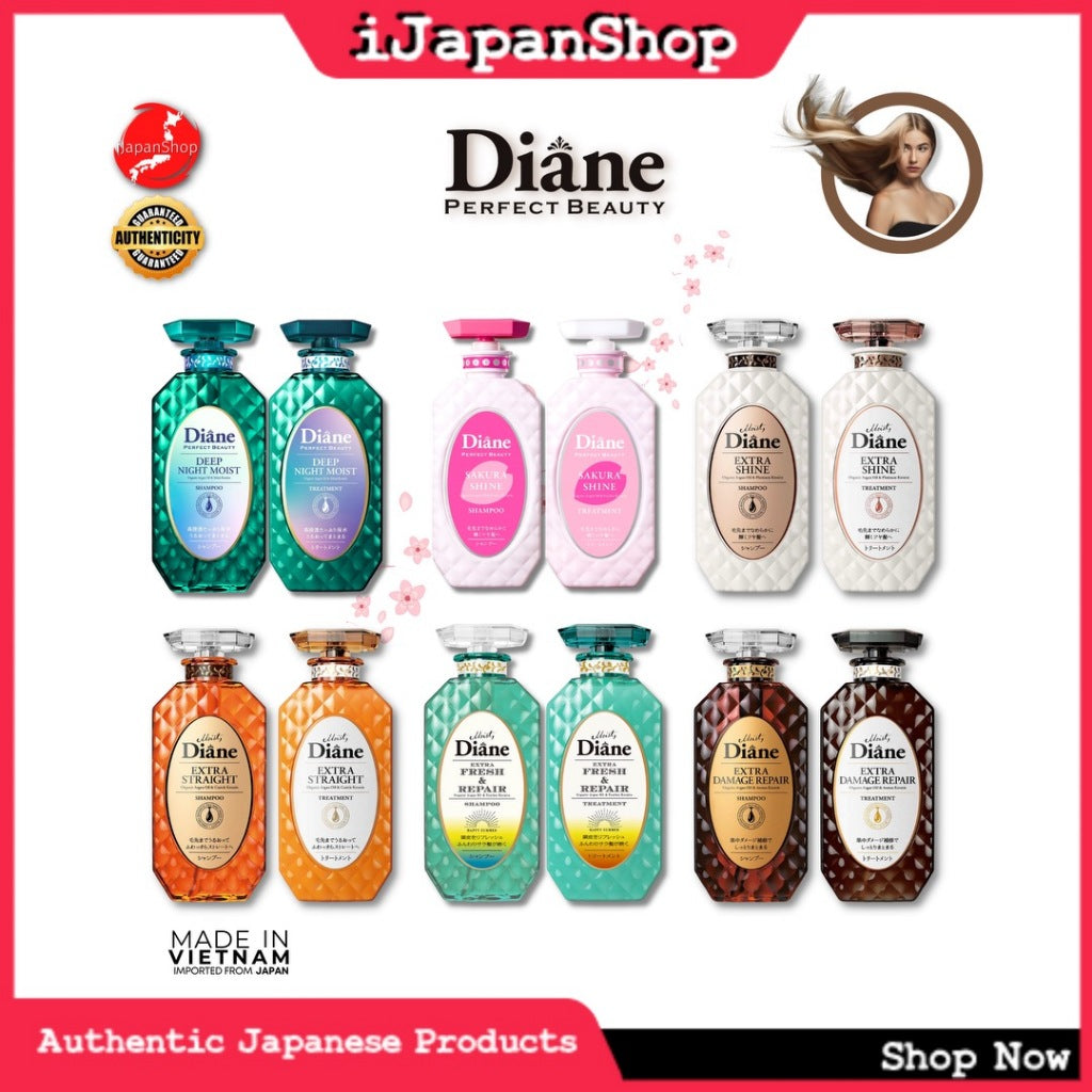 Moist Diane Perfect Beauty Sulfate Free Hair Shampoo and Conditioner Combo 450ml Series